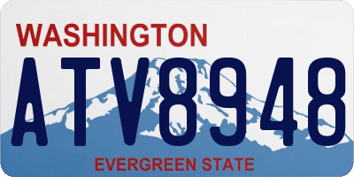 WA license plate ATV8948