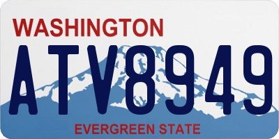 WA license plate ATV8949