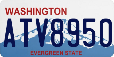 WA license plate ATV8950
