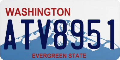 WA license plate ATV8951