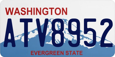 WA license plate ATV8952