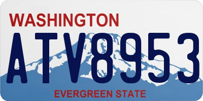 WA license plate ATV8953