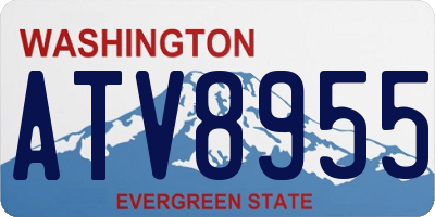 WA license plate ATV8955