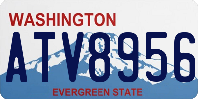 WA license plate ATV8956