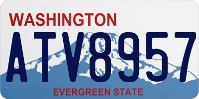 WA license plate ATV8957
