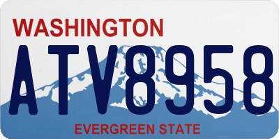 WA license plate ATV8958