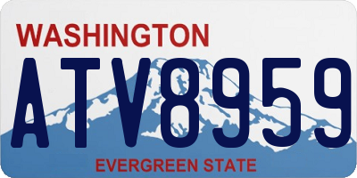 WA license plate ATV8959