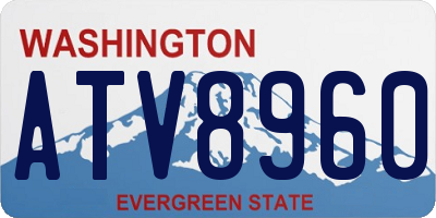 WA license plate ATV8960
