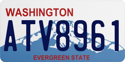 WA license plate ATV8961