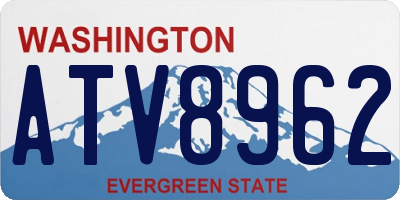 WA license plate ATV8962