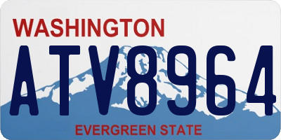 WA license plate ATV8964