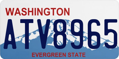 WA license plate ATV8965