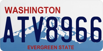 WA license plate ATV8966
