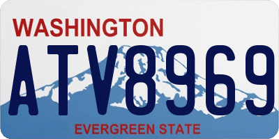 WA license plate ATV8969