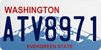 WA license plate ATV8971