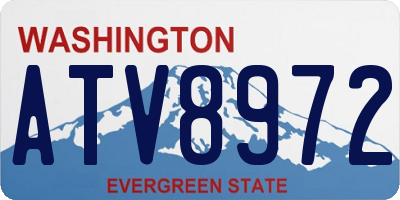 WA license plate ATV8972