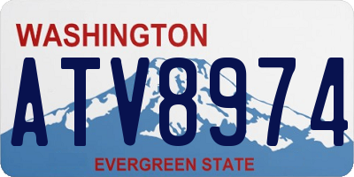 WA license plate ATV8974