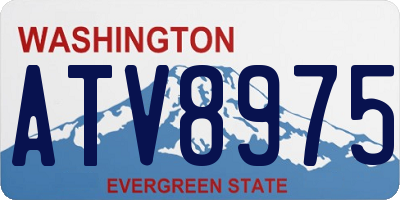 WA license plate ATV8975