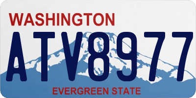 WA license plate ATV8977