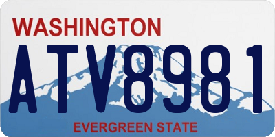 WA license plate ATV8981