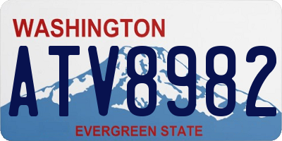 WA license plate ATV8982