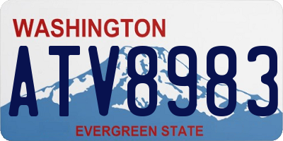 WA license plate ATV8983