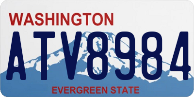 WA license plate ATV8984