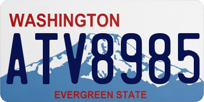 WA license plate ATV8985
