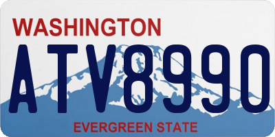 WA license plate ATV8990