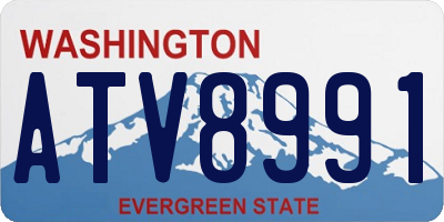 WA license plate ATV8991