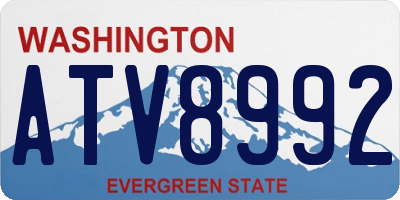 WA license plate ATV8992