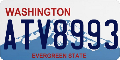 WA license plate ATV8993