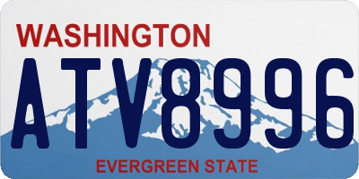 WA license plate ATV8996