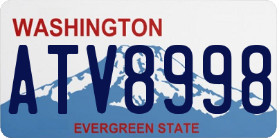 WA license plate ATV8998