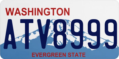 WA license plate ATV8999