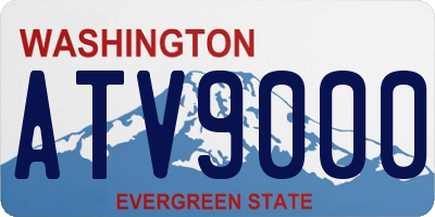 WA license plate ATV9000