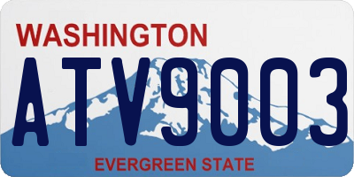 WA license plate ATV9003