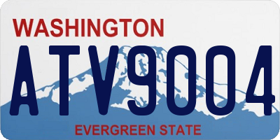 WA license plate ATV9004