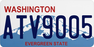 WA license plate ATV9005