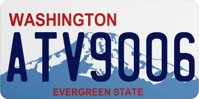 WA license plate ATV9006