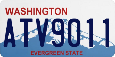 WA license plate ATV9011