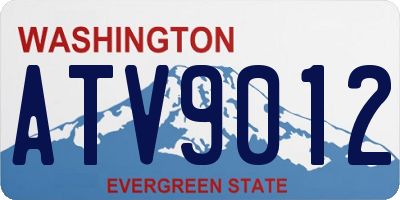 WA license plate ATV9012