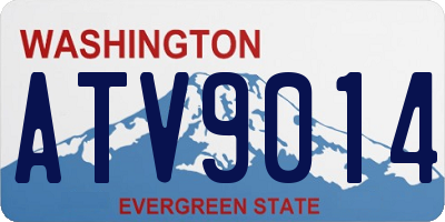 WA license plate ATV9014