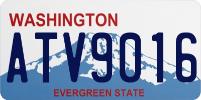 WA license plate ATV9016