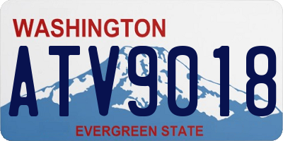 WA license plate ATV9018