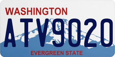 WA license plate ATV9020