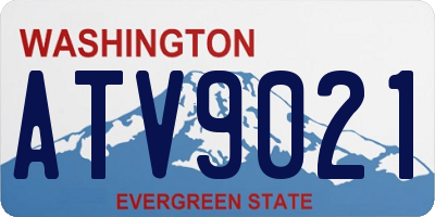 WA license plate ATV9021