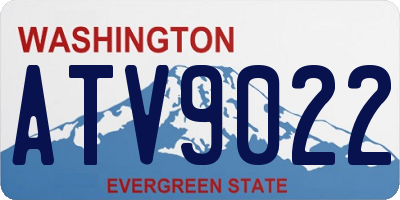 WA license plate ATV9022