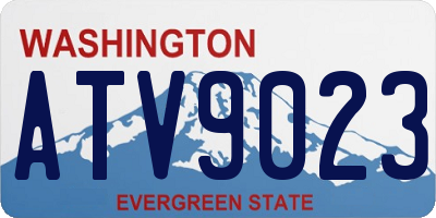 WA license plate ATV9023