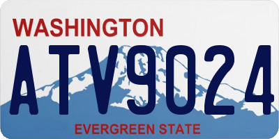 WA license plate ATV9024